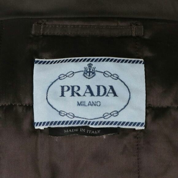 Authenticated Prada Men’s Leather & Nylon Bomber Jacket - Picture 8 of 9